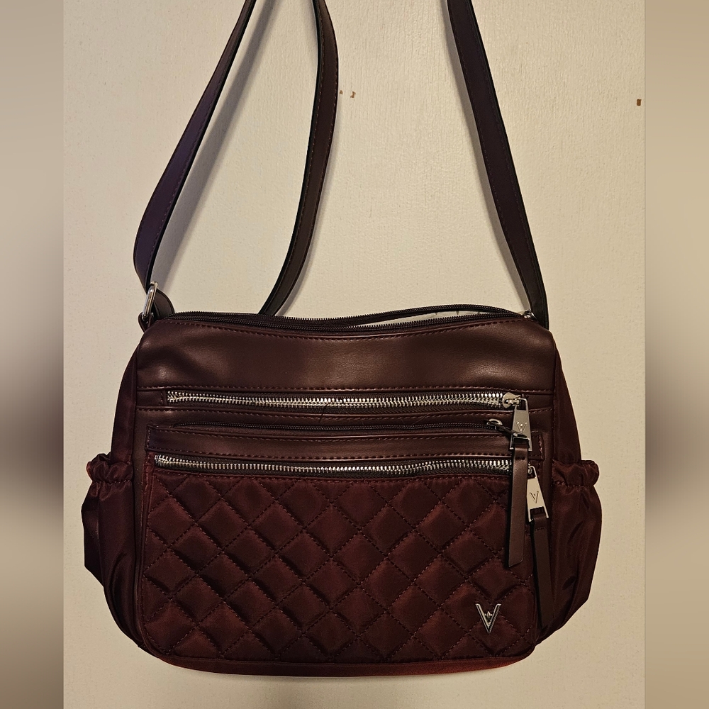 Vera Bradley Quilted Burgundy Crossbody Bag